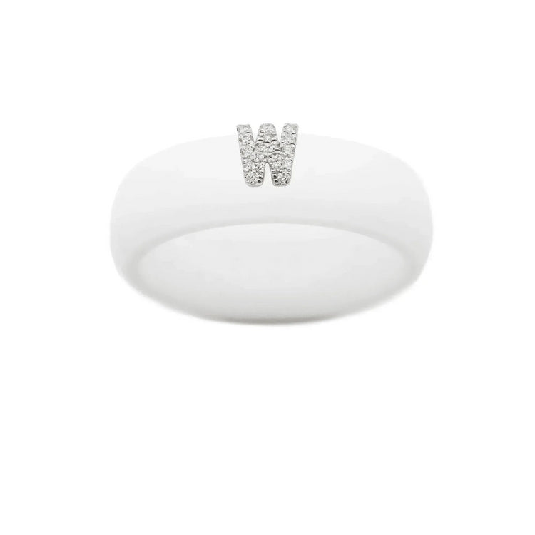 “W” Diamond Initial - Size 4