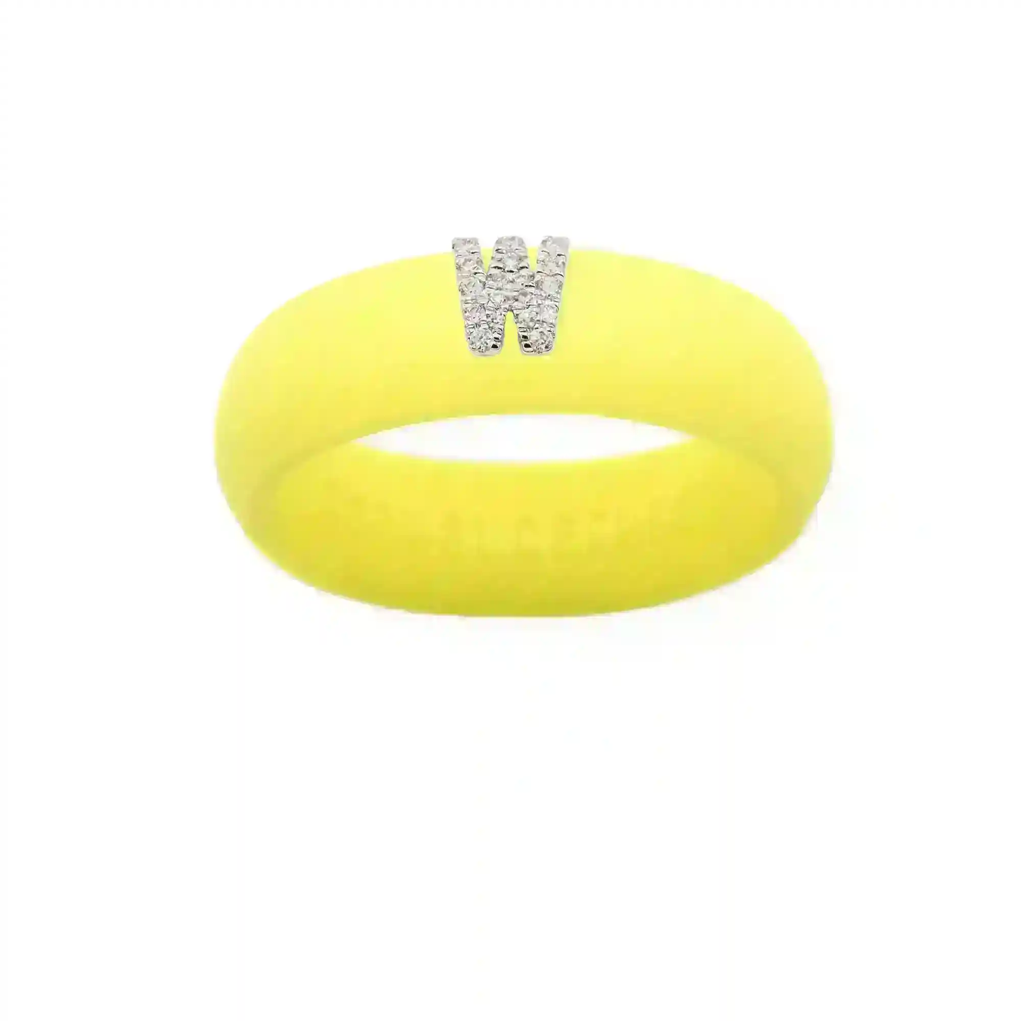 “W” Diamond Initial - Size 9