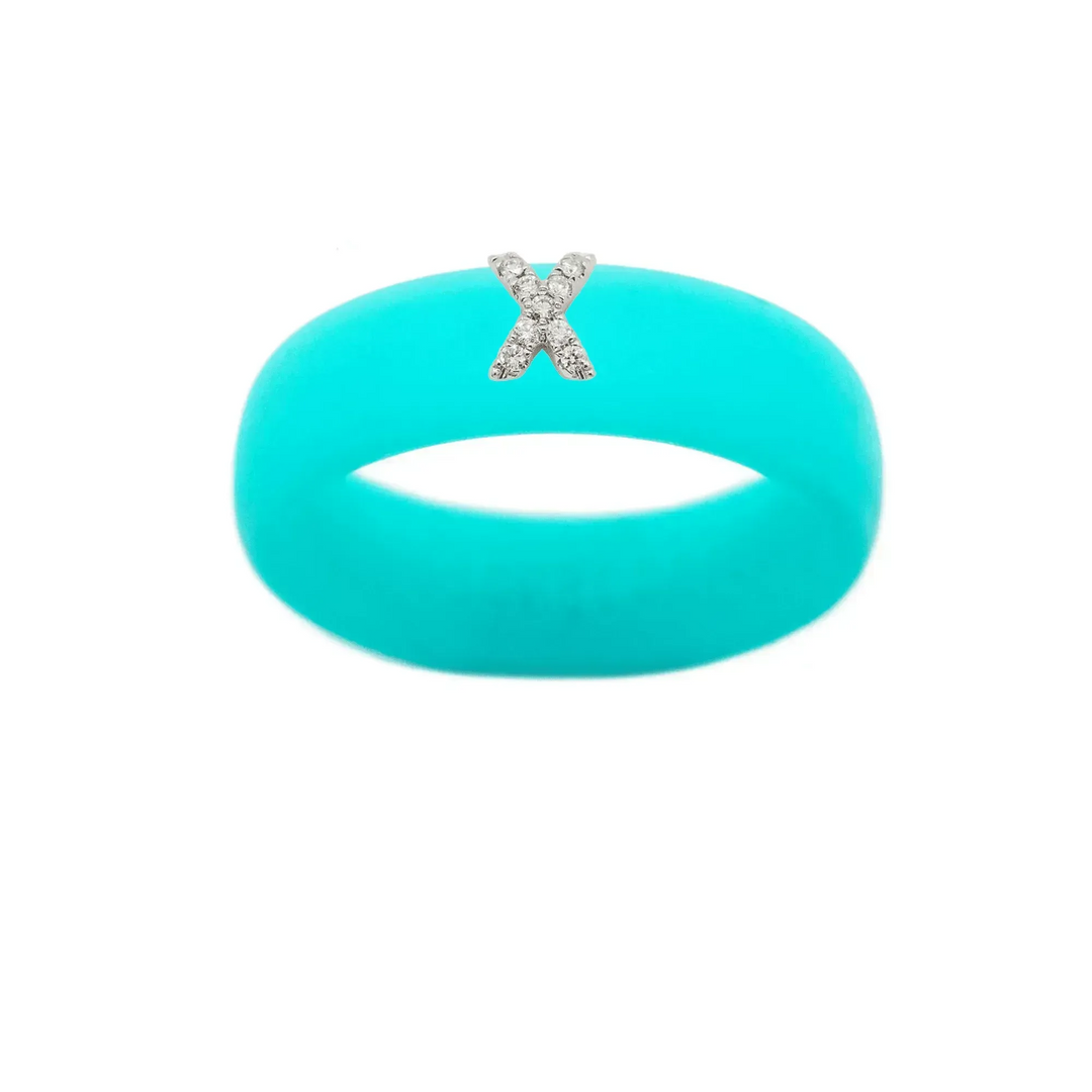 “X” Diamond Initial - Size 5
