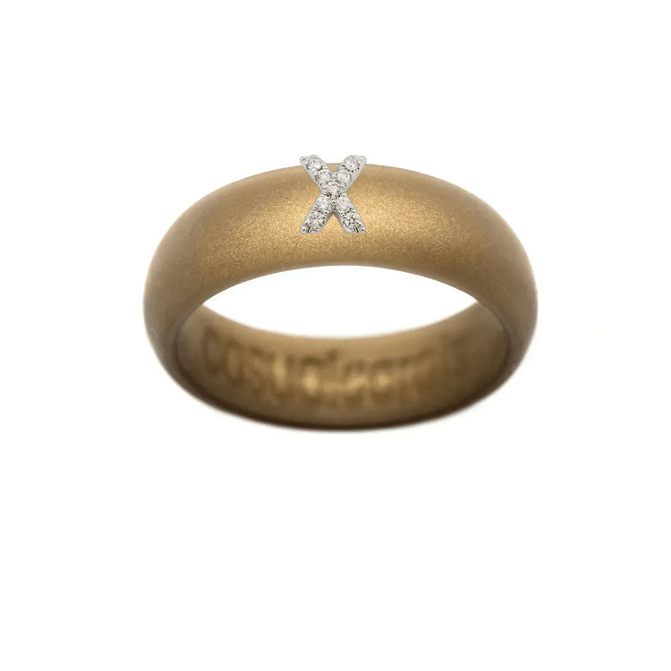 “X” Diamond Initial - Size 5