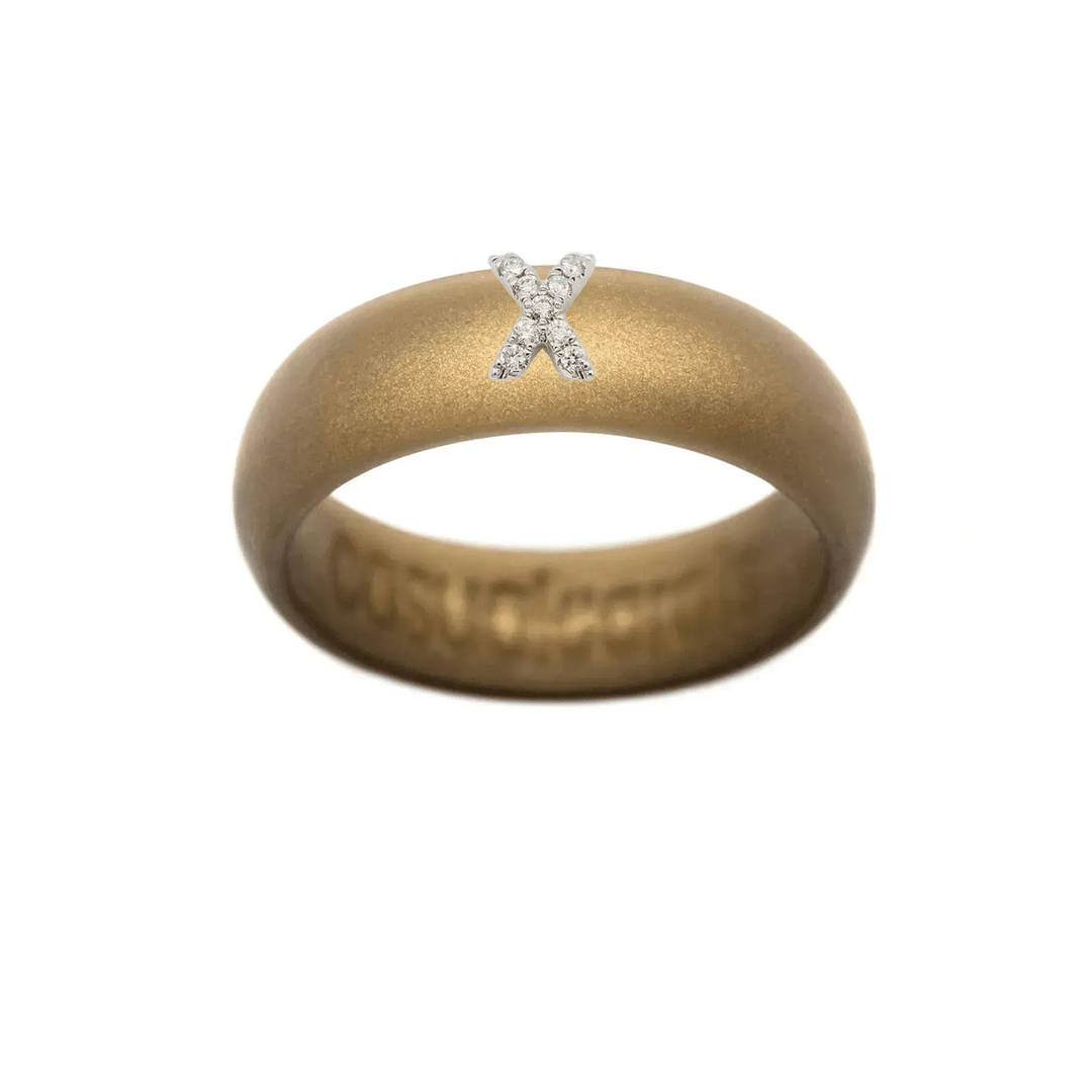 “X” Diamond Initial - Size 5