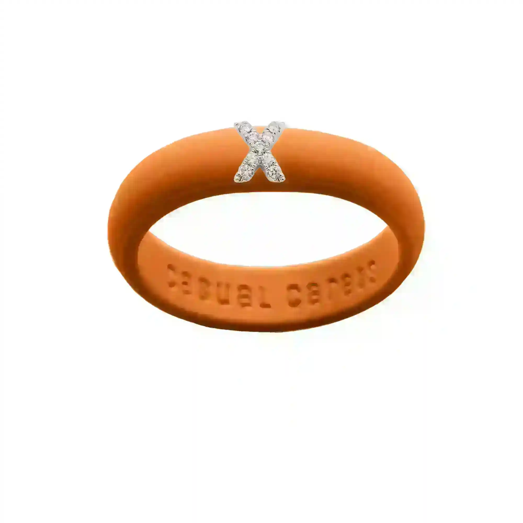 “X” Diamond Initial - Size 8