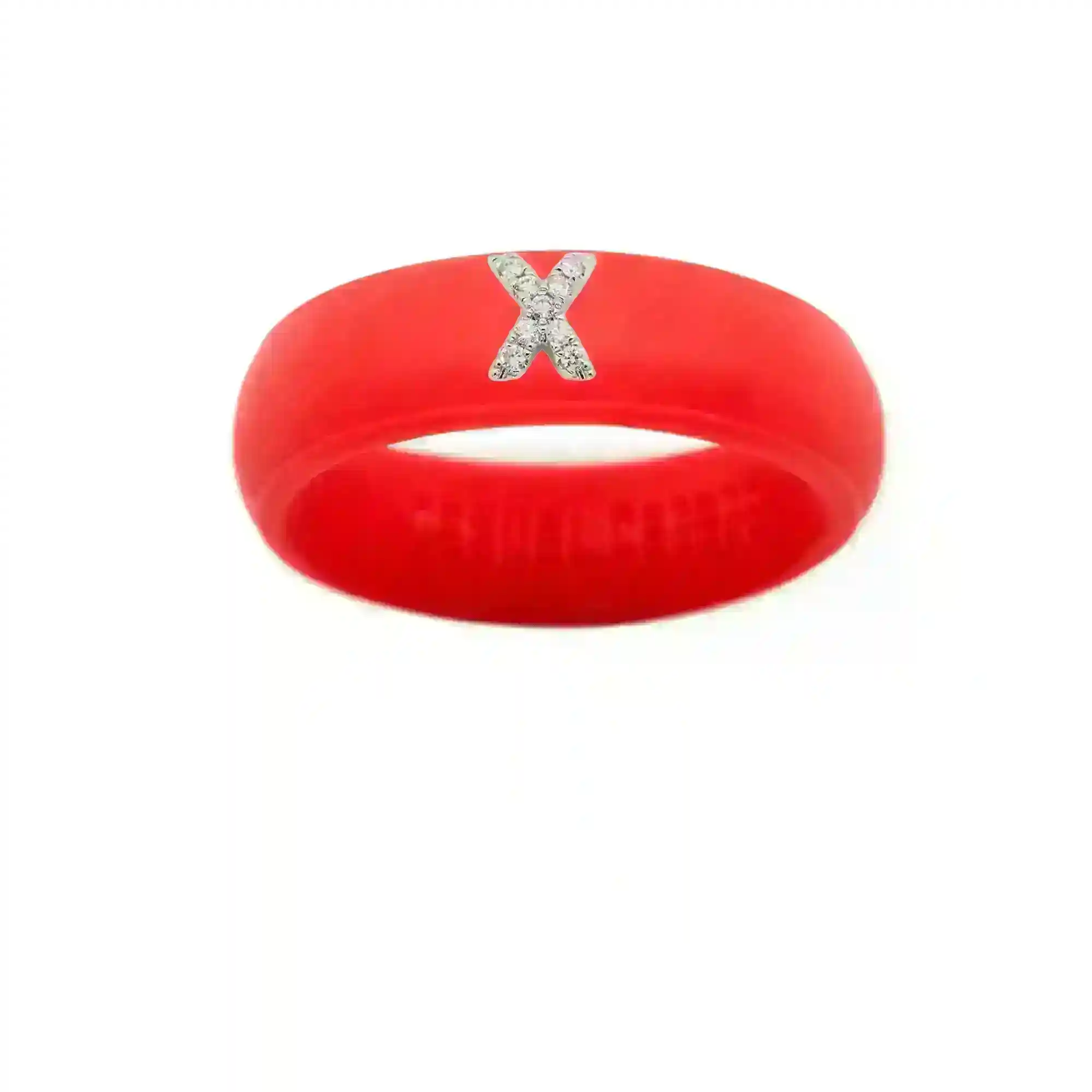 “X” Diamond Initial - Size 7