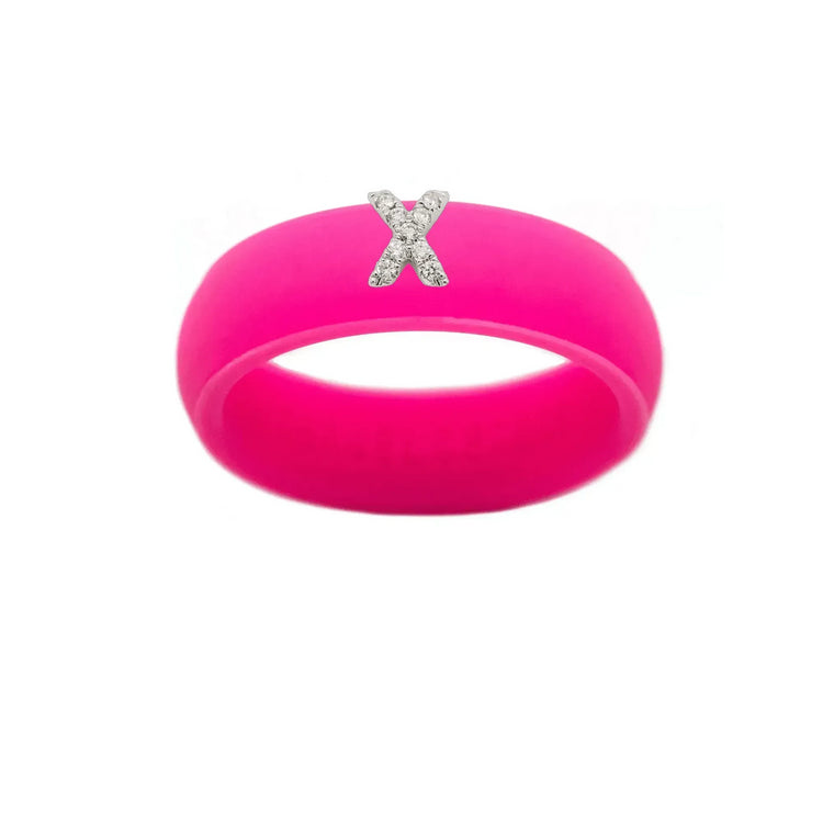 “X” Diamond Initial - Size 5