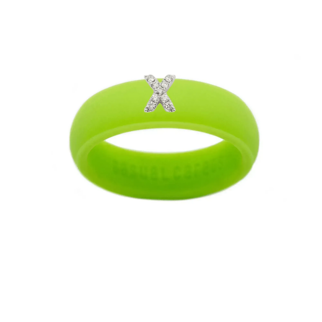 “X” Diamond Initial - Size 5