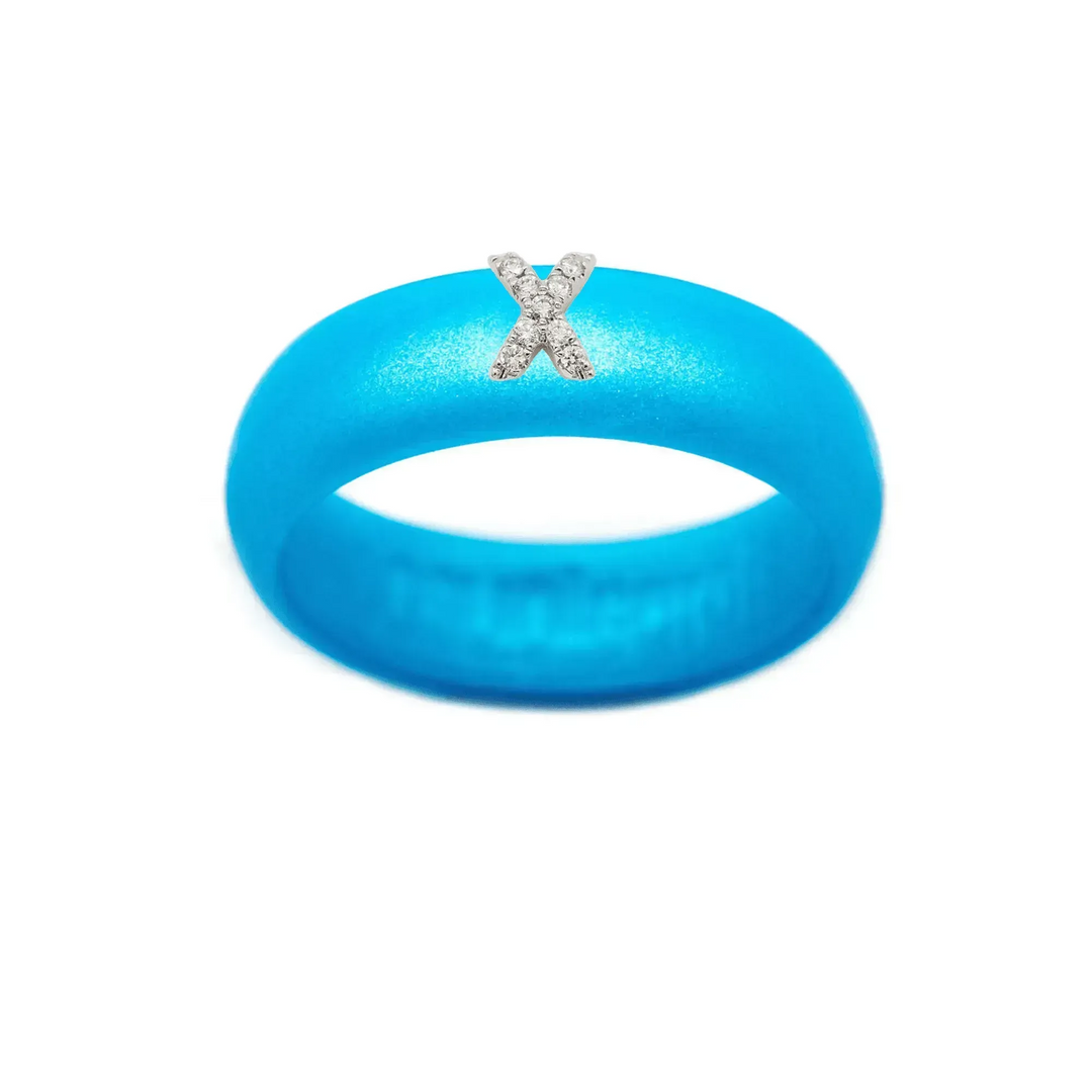 “X” Diamond Initial - Size 5