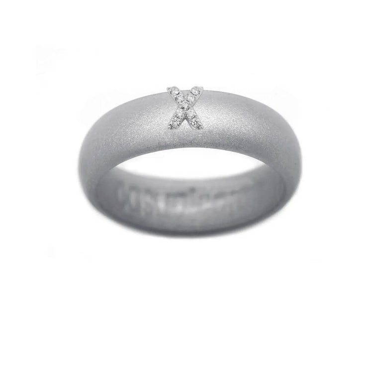 “X” Diamond Initial - Size 5
