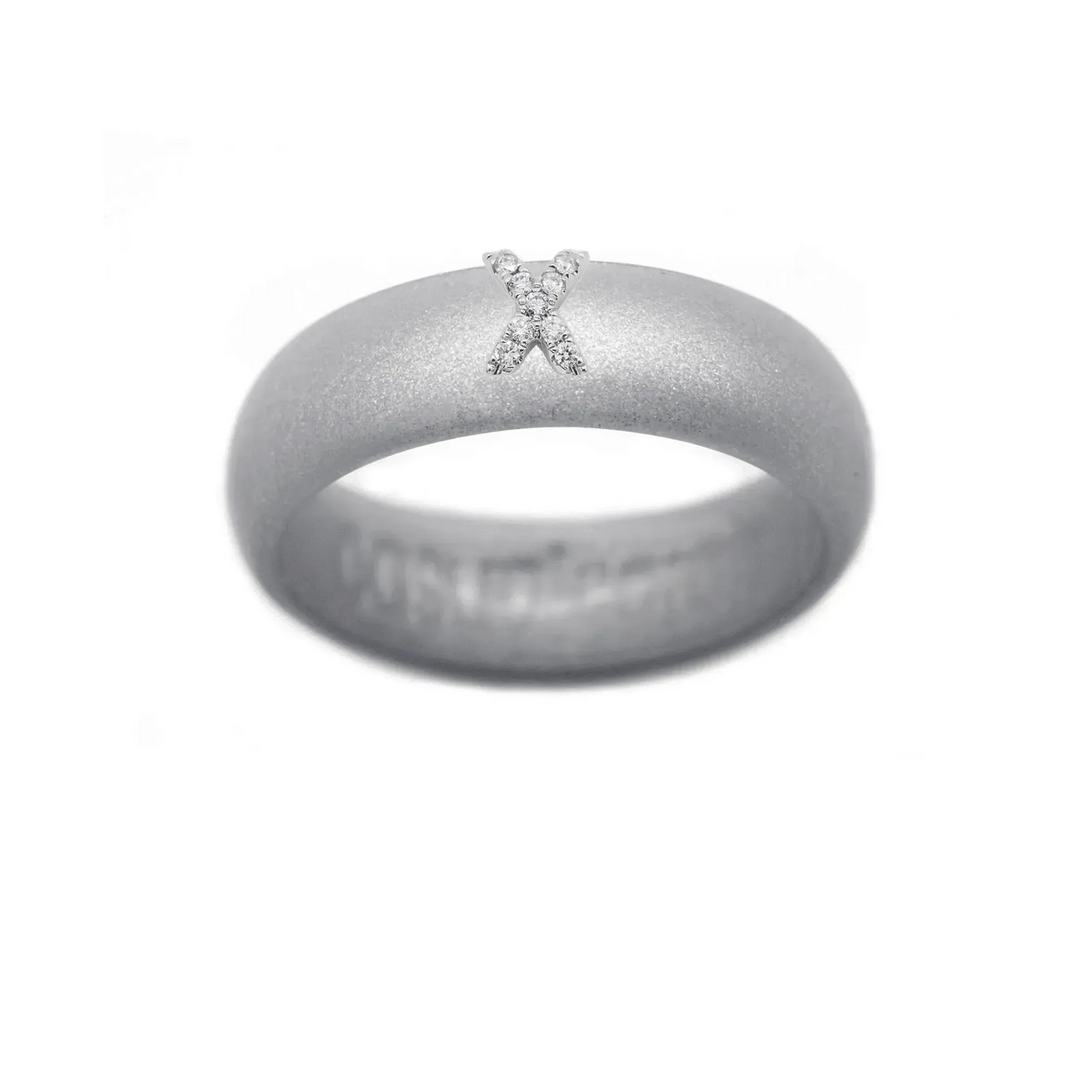 “X” Diamond Initial - Size 5