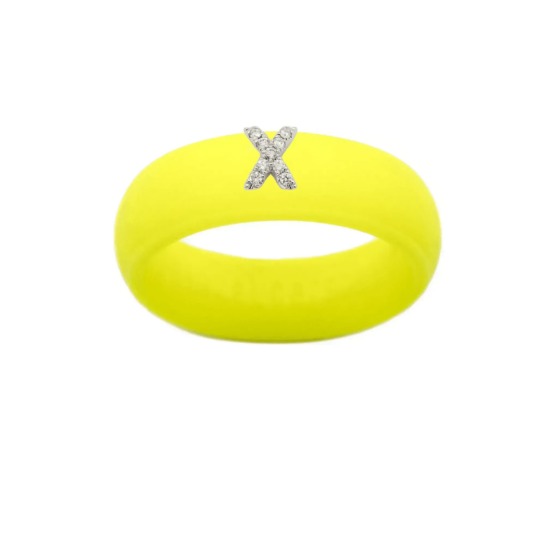 “X” Diamond Initial - Size 5