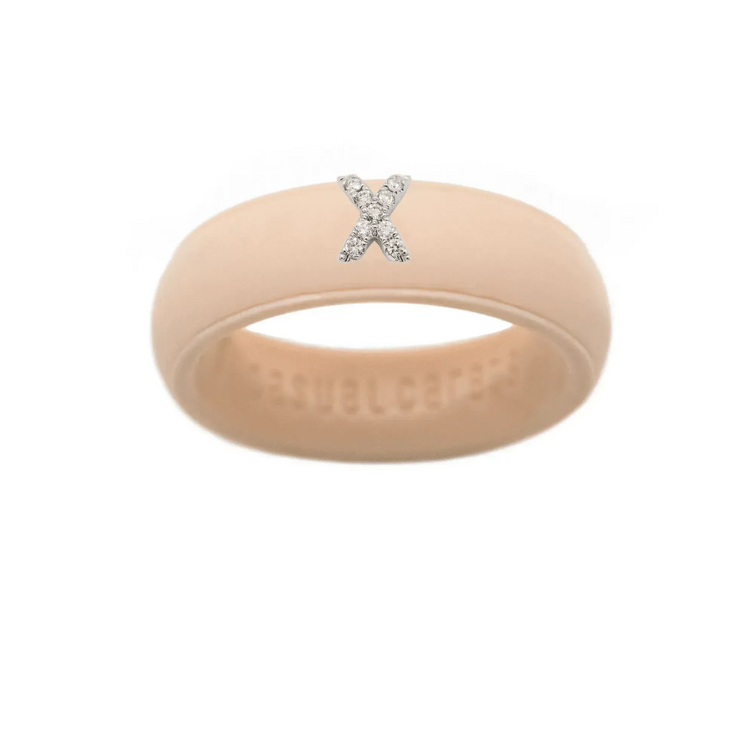 “X” Diamond Initial - Size 5