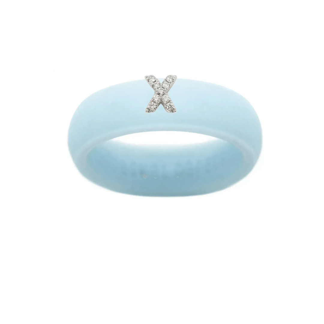 “X” Diamond Initial - Size 5