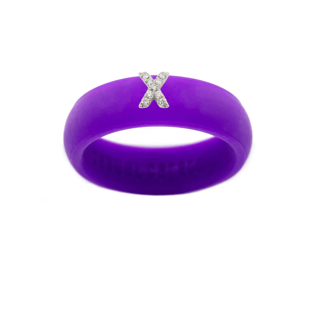 “X” Diamond Initial - Size 5