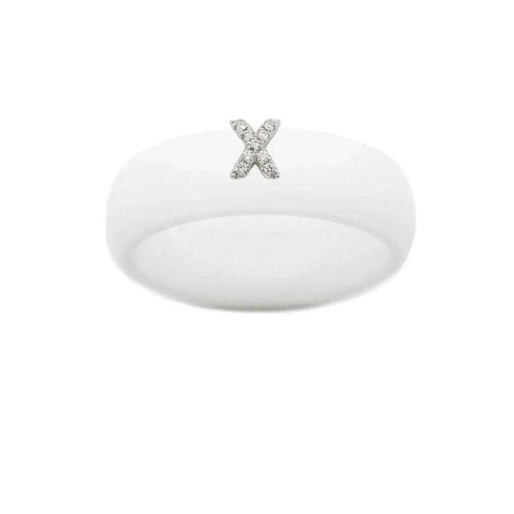 “X” Diamond Initial - Size 5