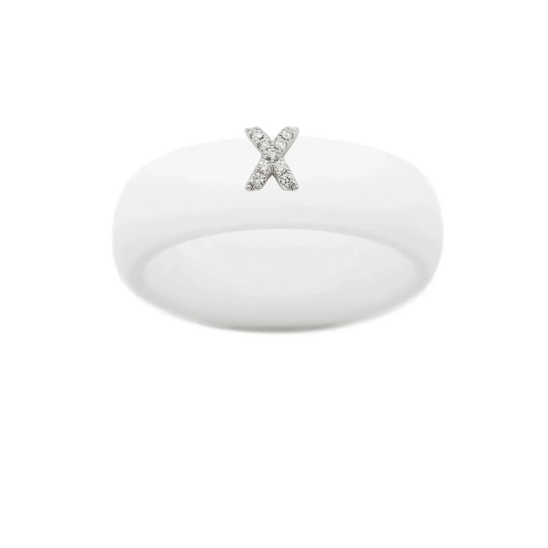 “X” Diamond Initial - Size 5