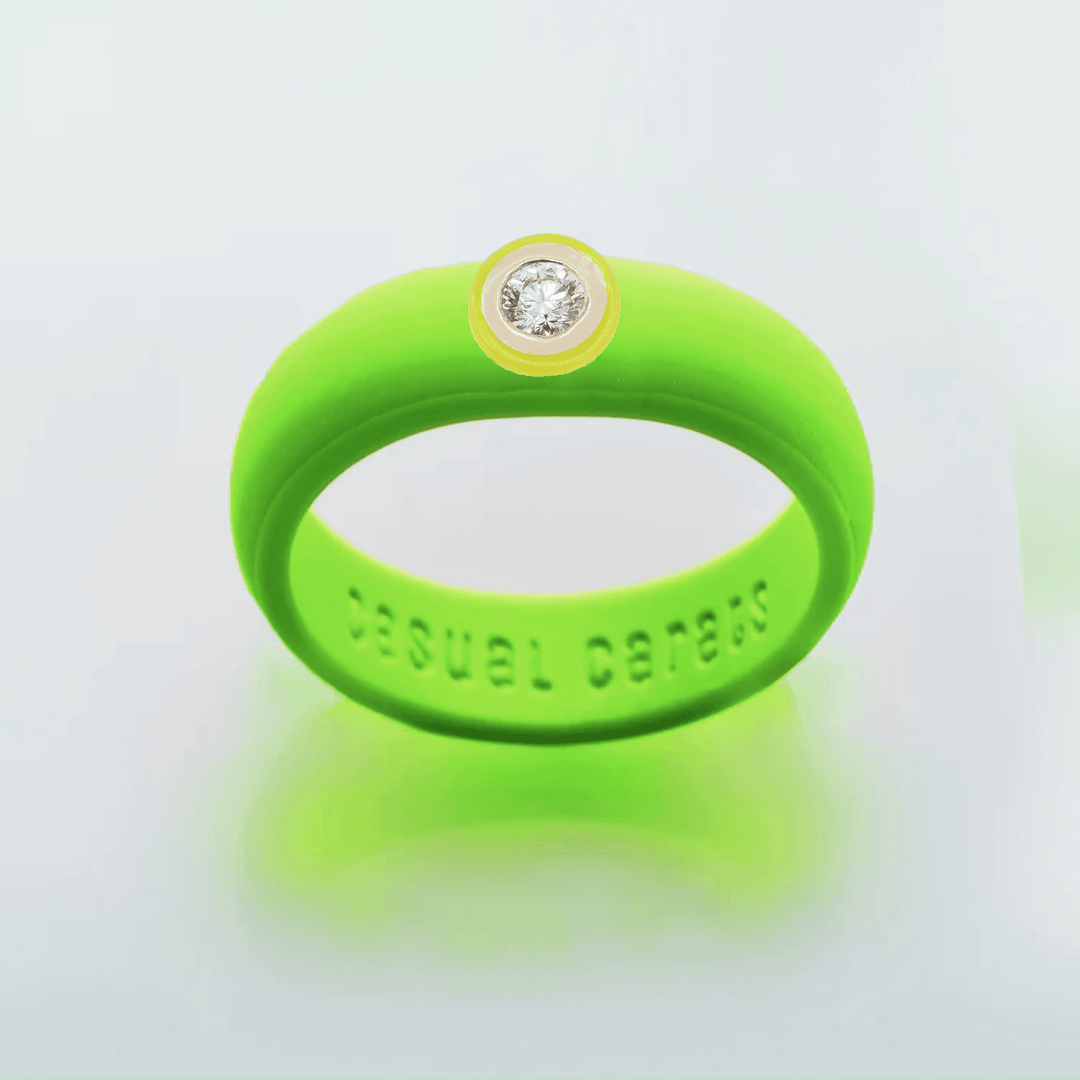 14K Neon Yellow Ceramic Bezel