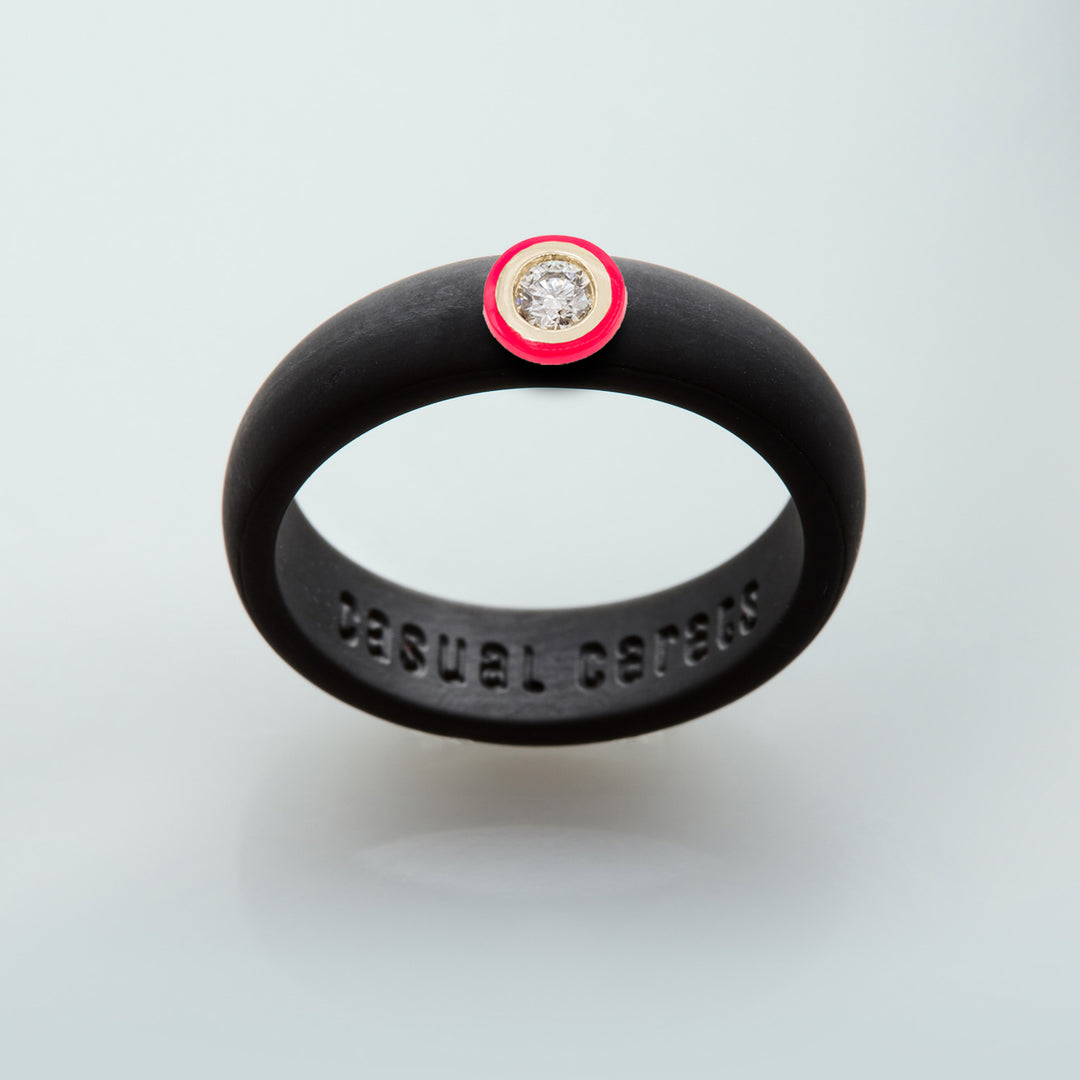 14K Neon Pink Ceramic Bezel