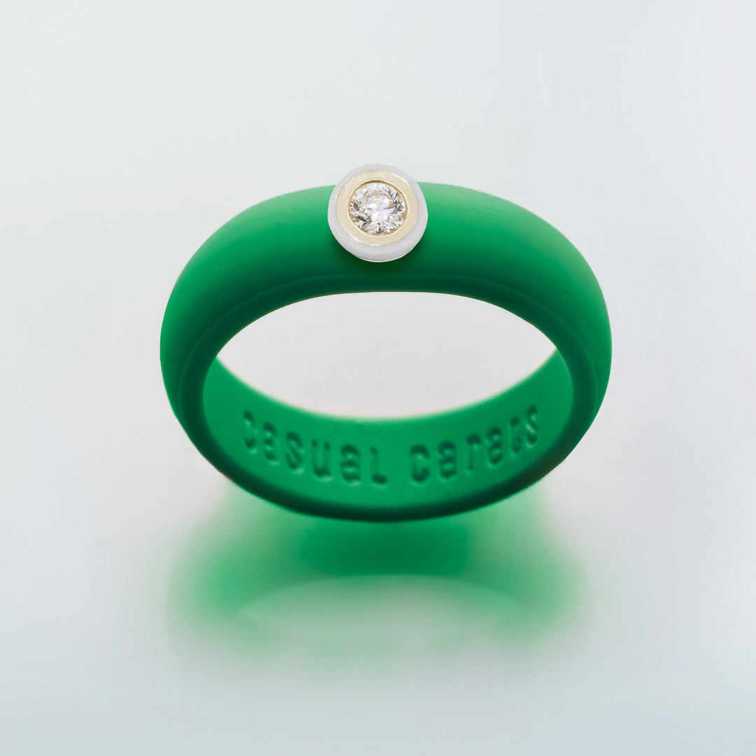 14K White Ceramic Bezel