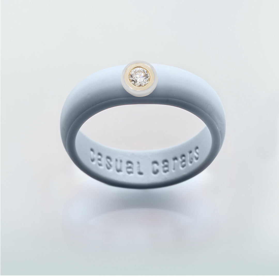 14K White Ceramic Bezel