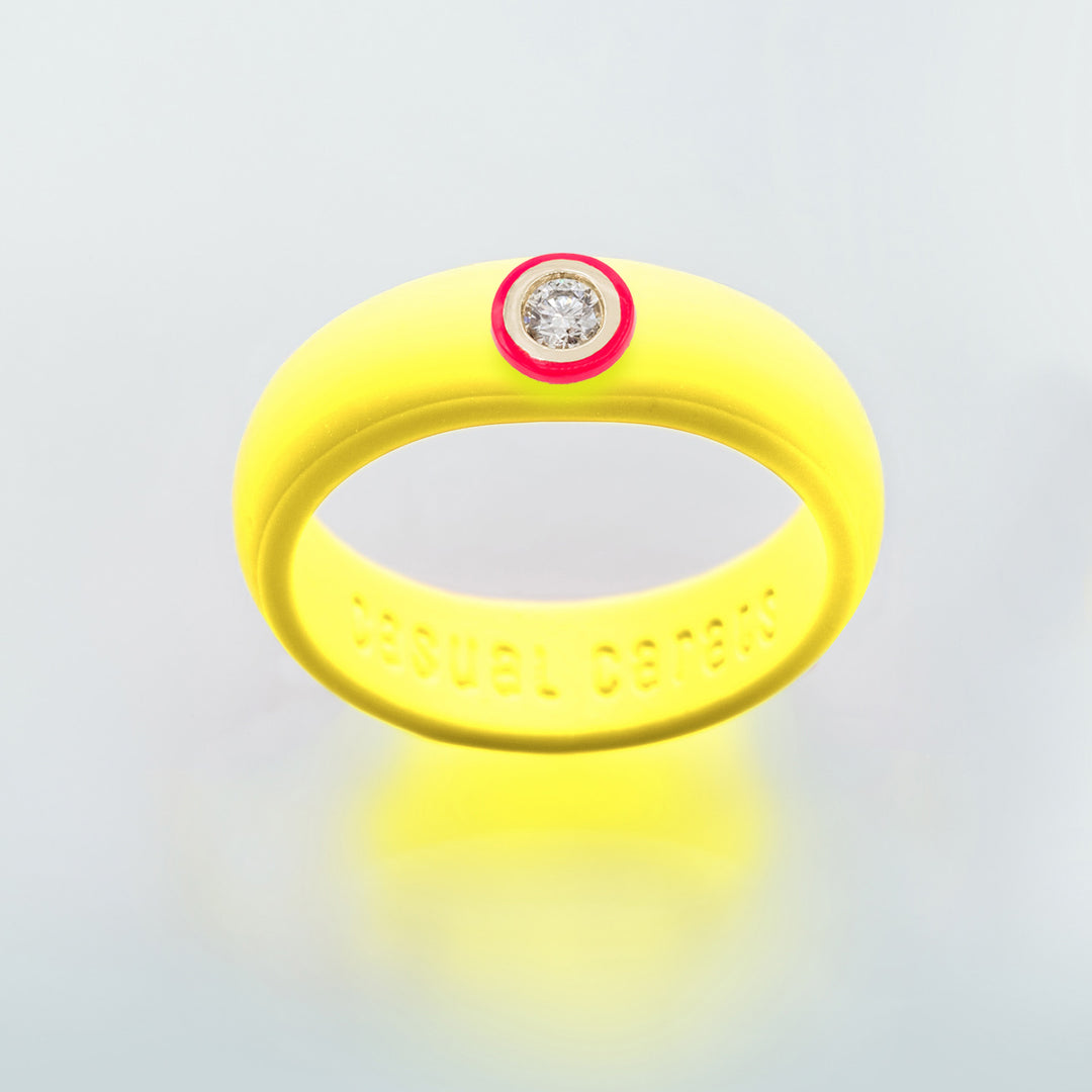 14K Neon Pink Ceramic Bezel
