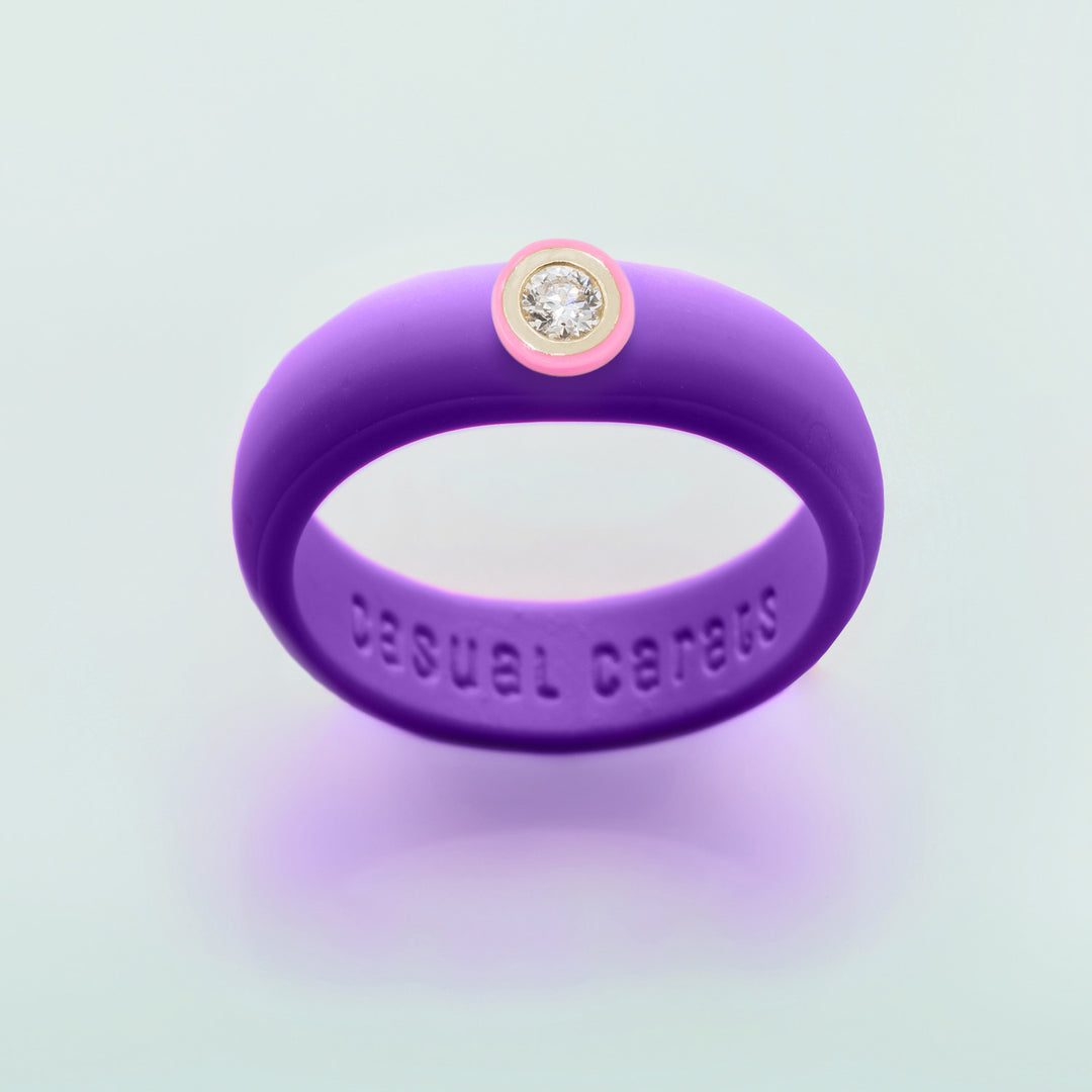 14K Bubble Gum Ceramic Bezel