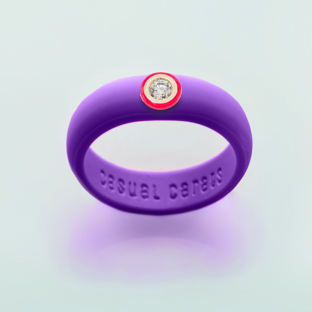 14K Neon Pink Ceramic Bezel