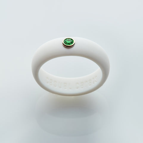 May - Emerald Silicone Ring