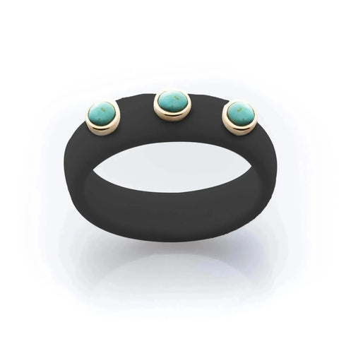 3 Stone Turquoise Ring