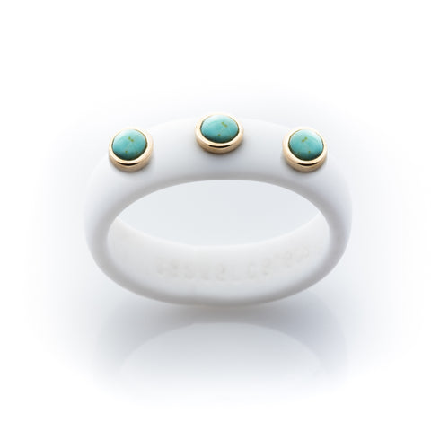 3 Stone Turquoise Ring