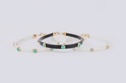 White Diamond and Rubber Bracelet