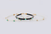 White Rubber Bracelet with Turquoise