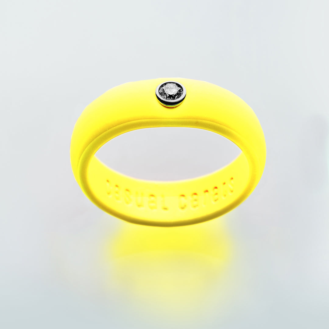 Lemon Diamond Silicone Ring