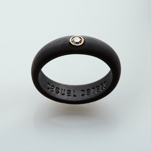 Black Diamond Silicone Ring