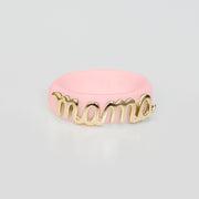 "Mama" 14K Yellow Gold Silicone Ring