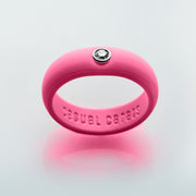 Hot Pink Diamond Silicone Ring