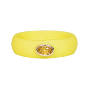 Yellow Oval Sapphire Silicone Ring