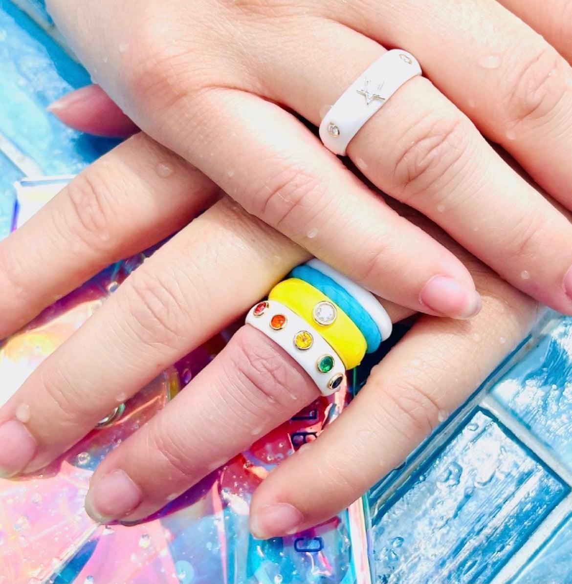 Rainbow clearance silicone ring