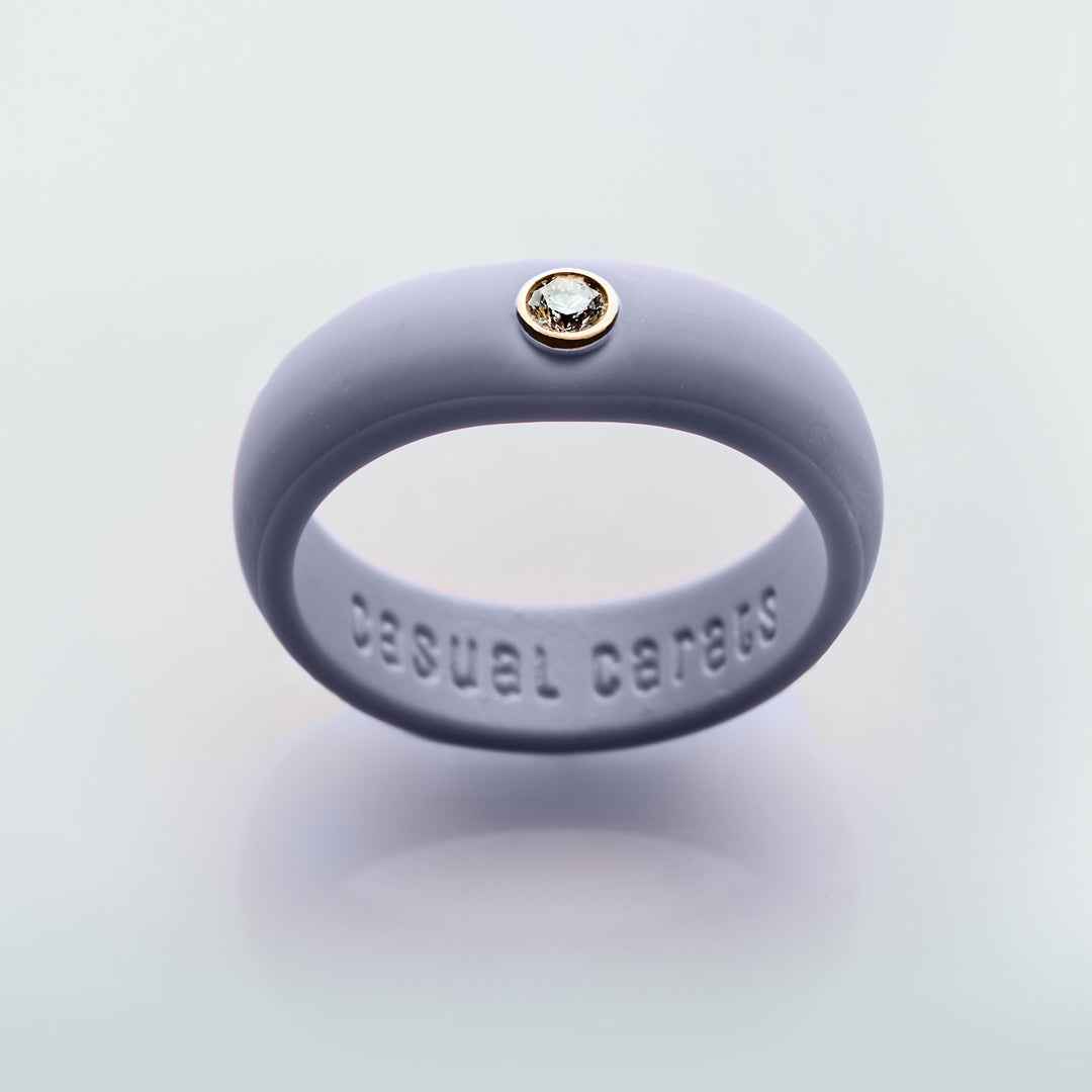 Lavender Diamond Silicone Ring