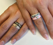 "Mama" 14K Yellow Gold Silicone Ring