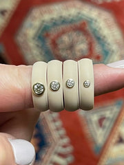 Nude Diamond Silicone Ring