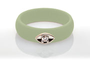 Evil Eye with Diamond Silicone Ring