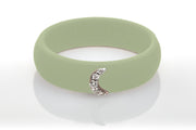 Moon with Diamonds Silicone Ring