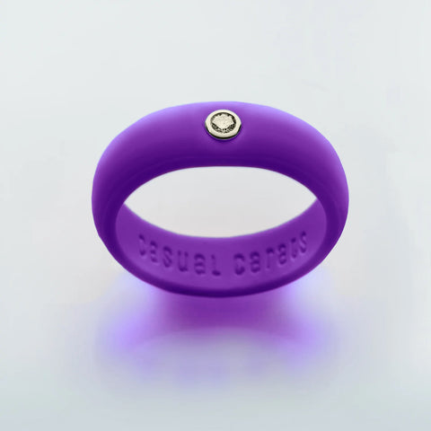 Purple Diamond Silicone Ring
