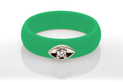 Evil Eye with Diamond Silicone Ring