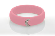 Moon with Diamonds Silicone Ring