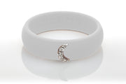 Moon with Diamonds Silicone Ring