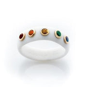 5 Stone Rainbow Silicone Ring