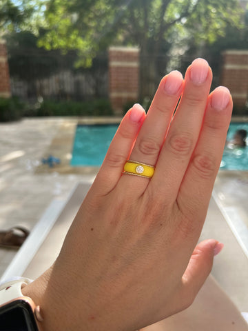 Lemon Diamond Silicone Ring